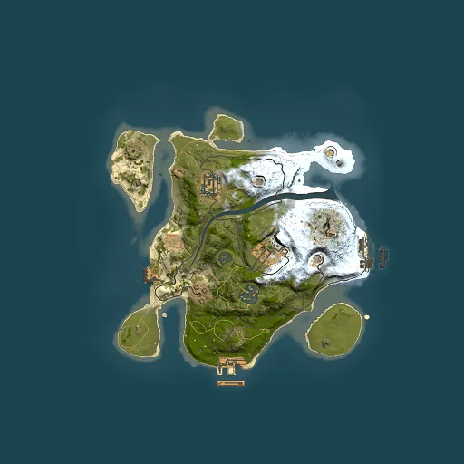 Rust map seed 291049220, 2500x2500m top-down preview