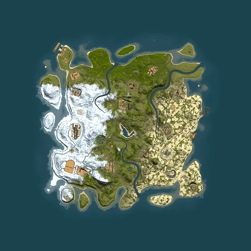 Rust map seed 1400422432, 4000x4000m top-down preview