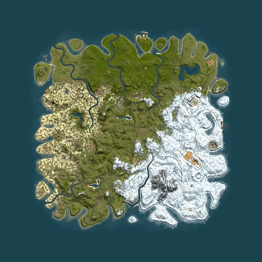 Rust map seed 880828473, 6000x6000m top-down preview