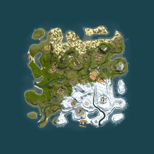 Rust map seed 2073337057, 3500x3500m top-down preview