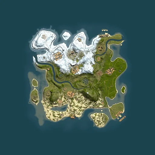 Rust map seed 283666145, 3000x3000m top-down preview