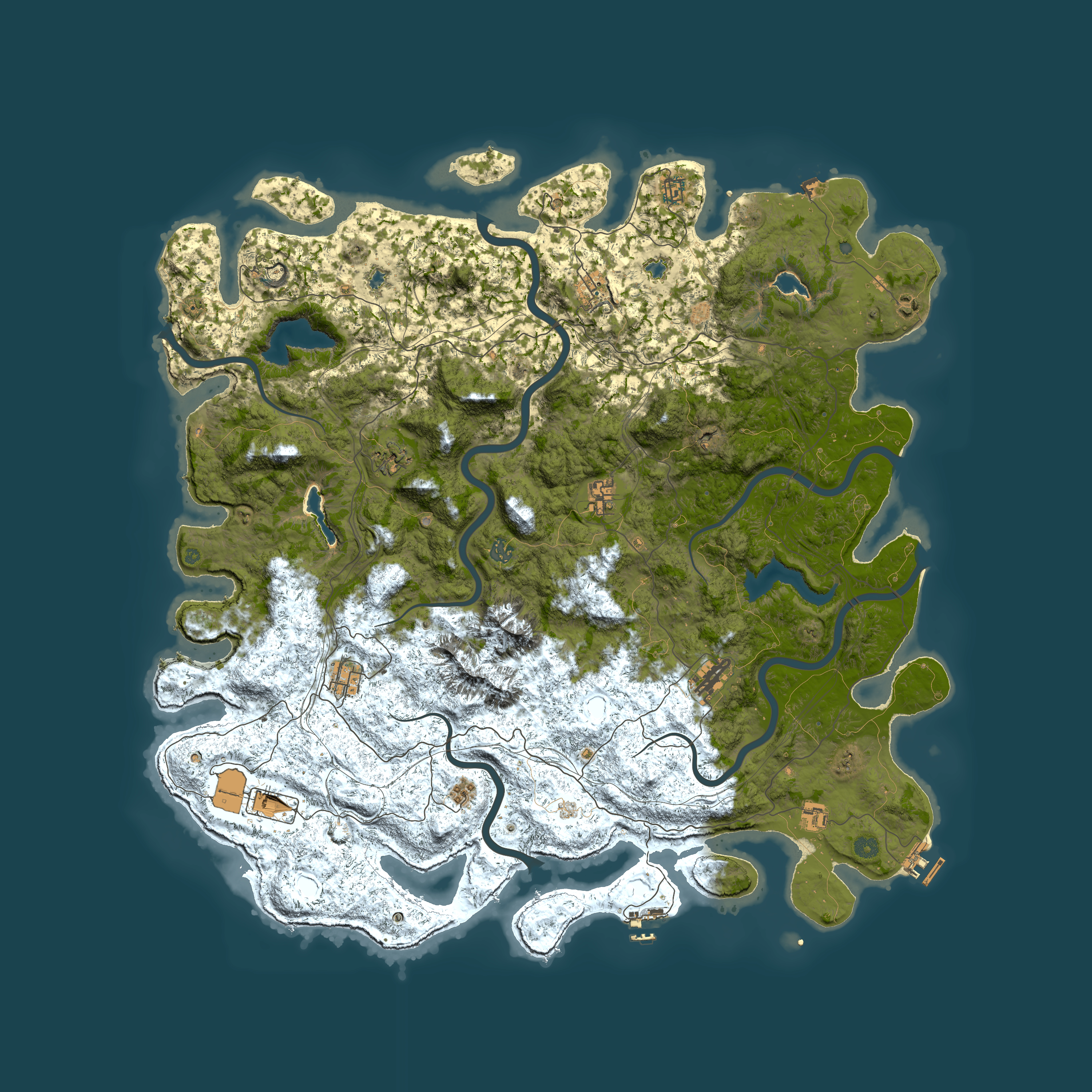 Full top-down render of Rust map seed 2105655100, 5500x5500m