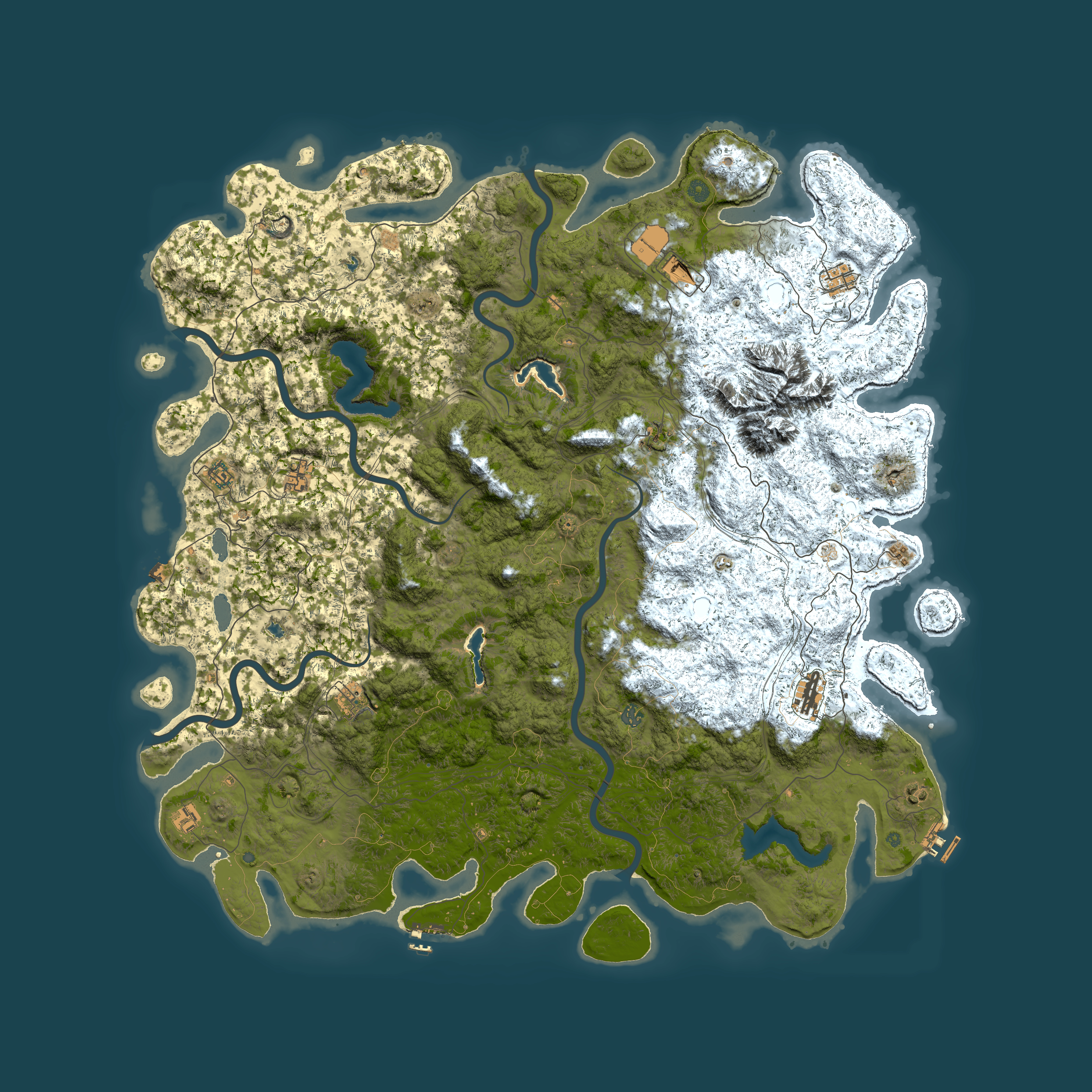Full top-down render of Rust map seed 1159546536, 6000x6000m