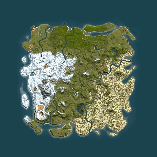 Rust map seed 1452629657, 5500x5500m top-down preview