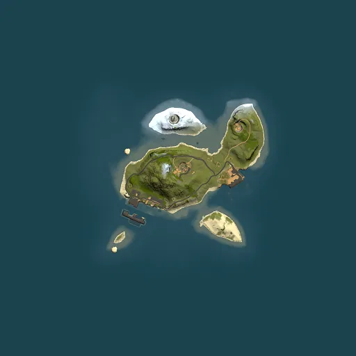 Rust map seed 1342592381, 1500x1500m top-down preview