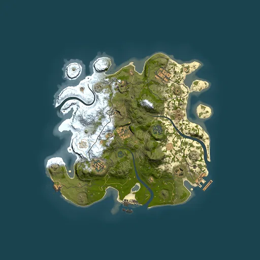 Rust map seed 815824588, 3000x3000m top-down preview