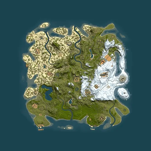 Rust map seed 190320238, 4500x4500m top-down preview