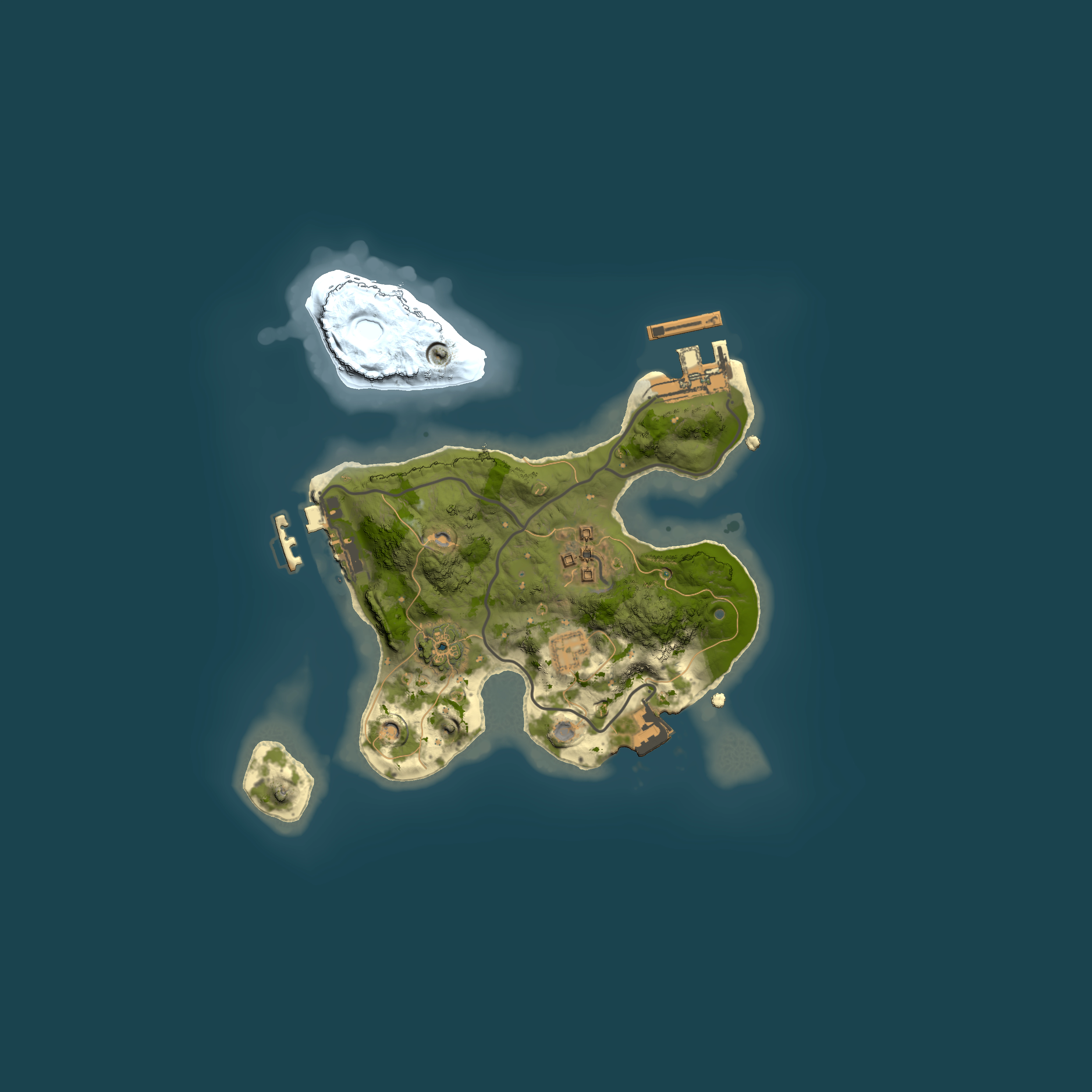 Full top-down render of Rust map seed 380068488, 2000x2000m