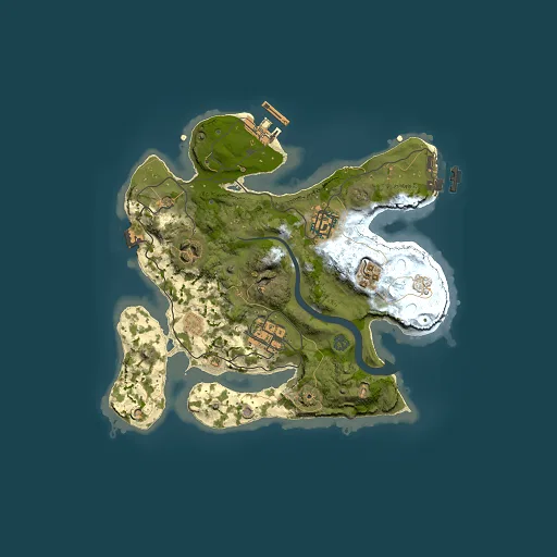 Rust map seed 2007352264, 2500x2500m top-down preview