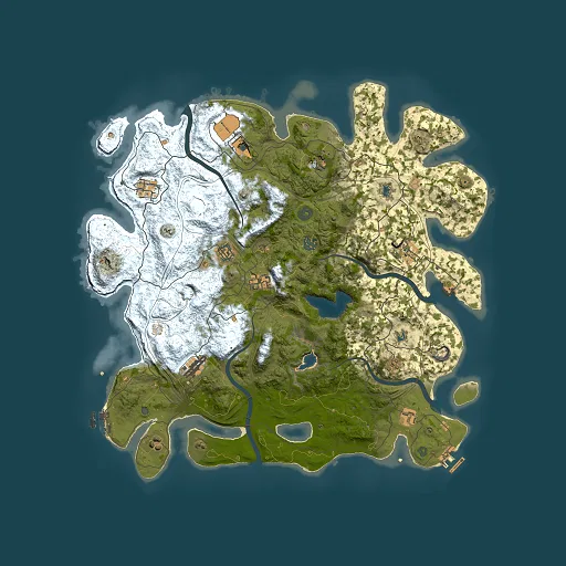Rust map seed 588295069, 4500x4500m top-down preview