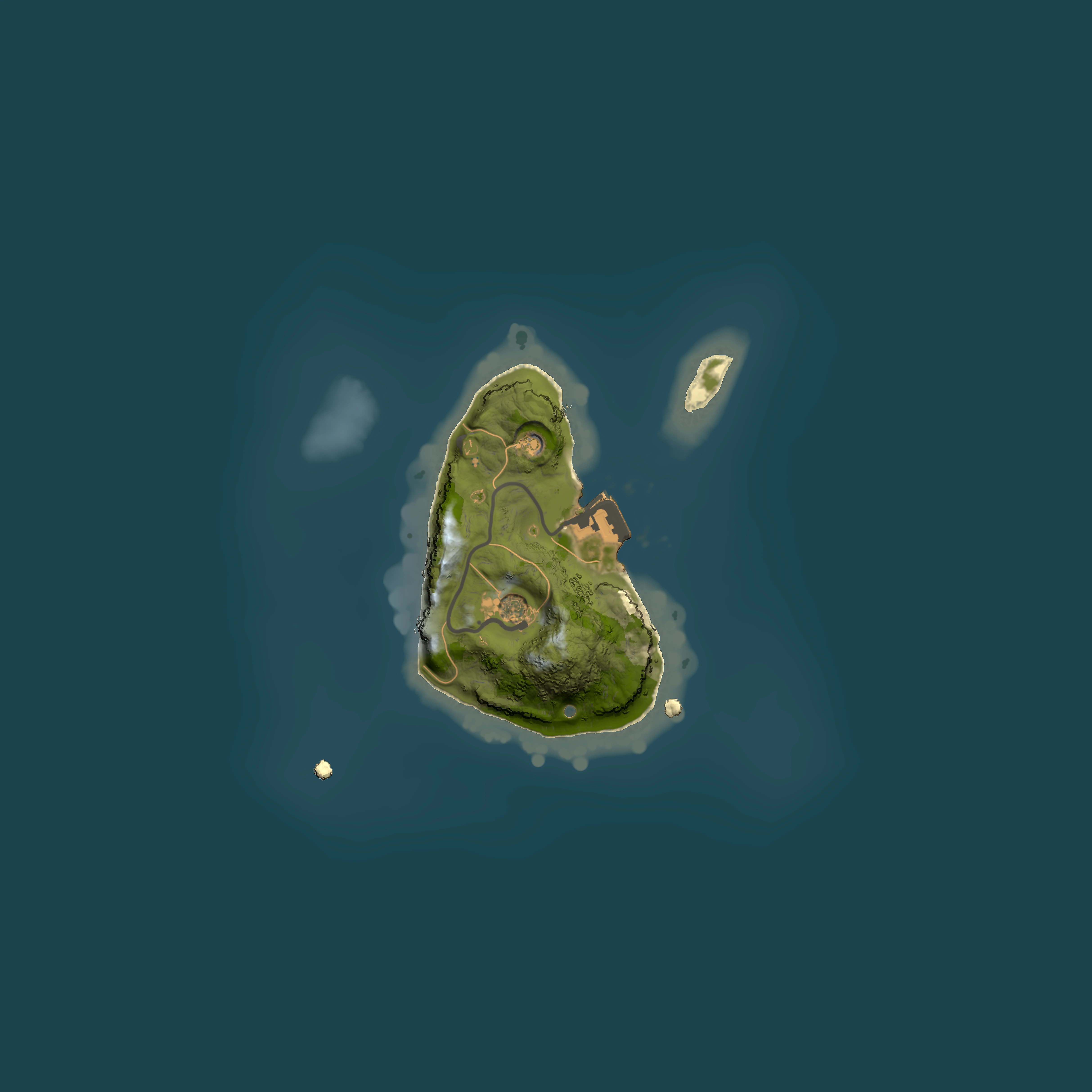Full top-down render of Rust map seed 1175172722, 1500x1500m