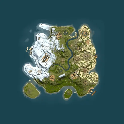 Rust map seed 819346974, 3000x3000m top-down preview