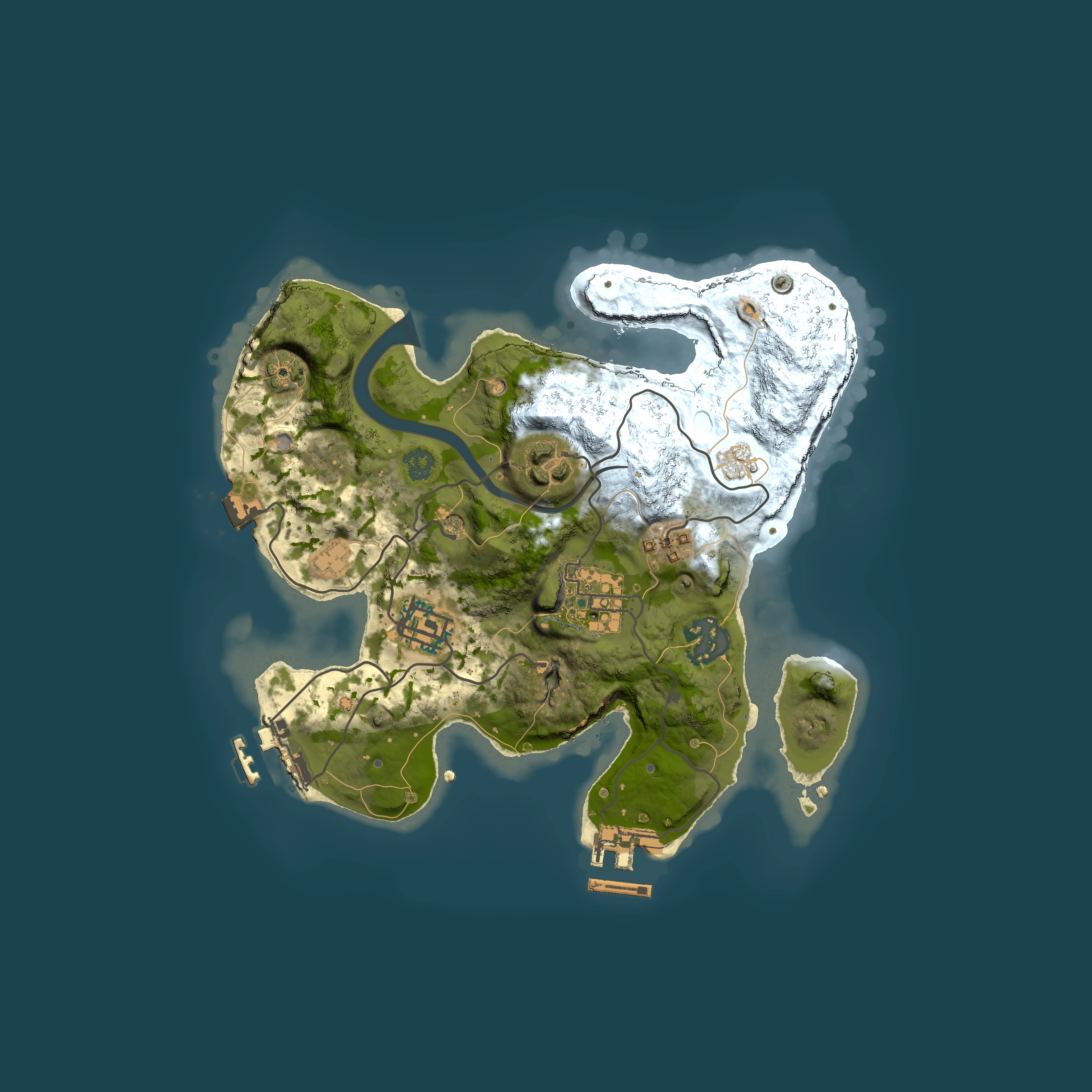 Full top-down render of Rust map seed 353847036, 2500x2500m