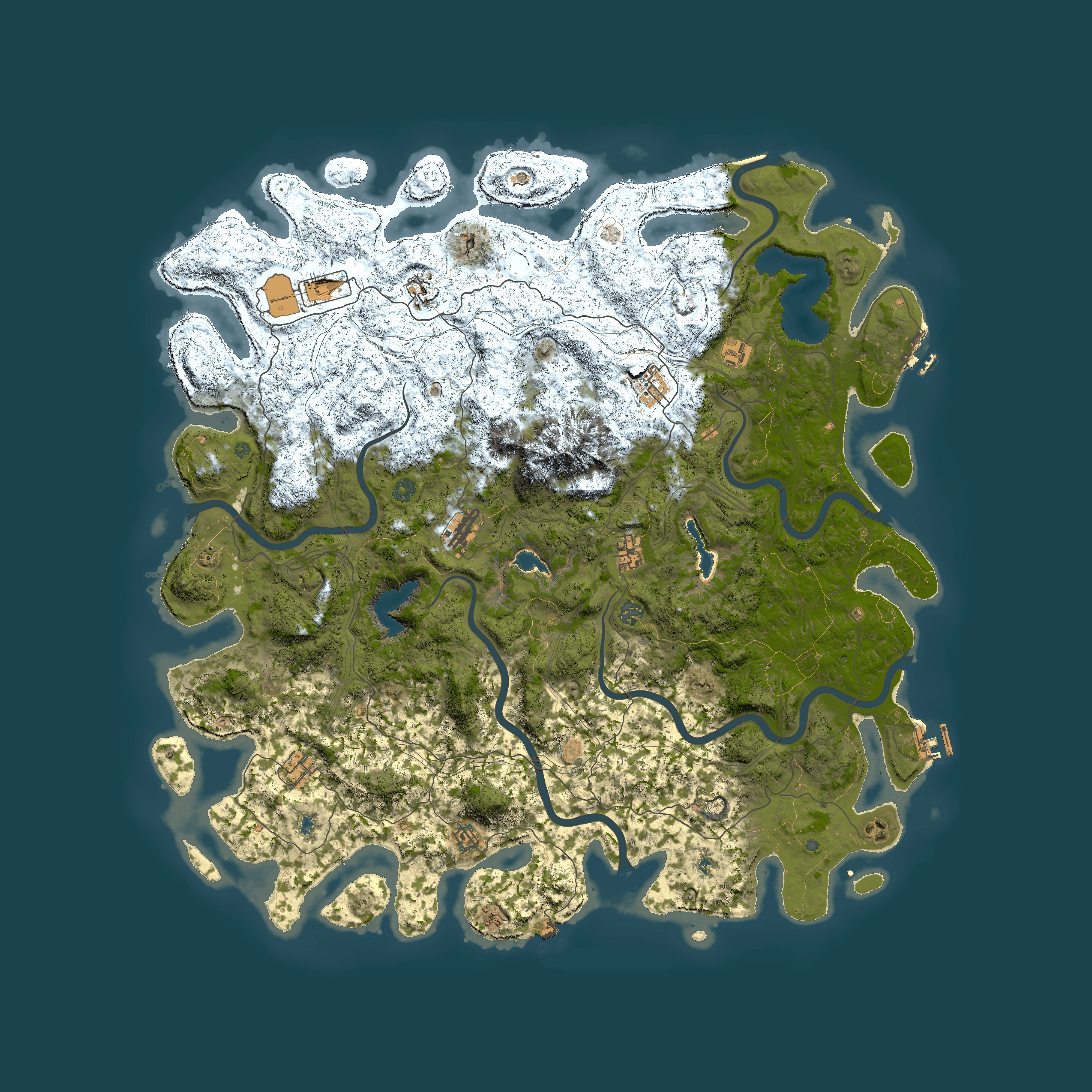 Full top-down render of Rust map seed 60249258, 5500x5500m