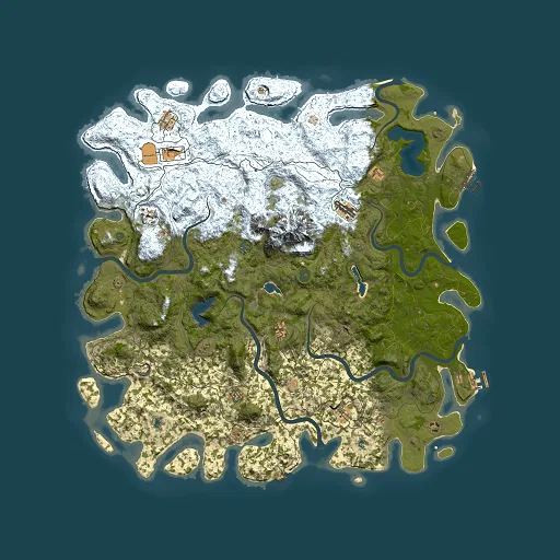Rust map seed 60249258, 5500x5500m top-down preview