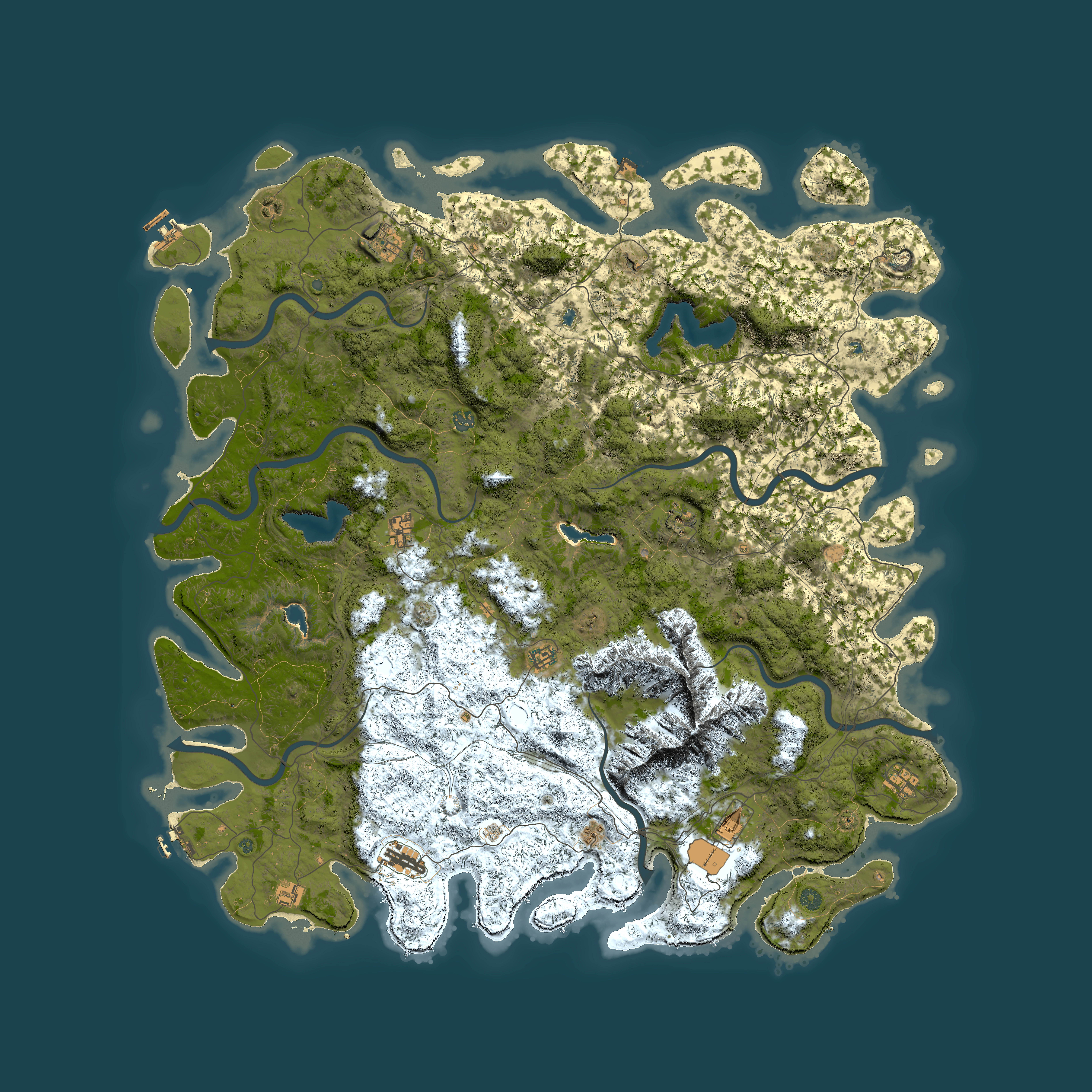 Full top-down render of Rust map seed 1307591256, 6000x6000m