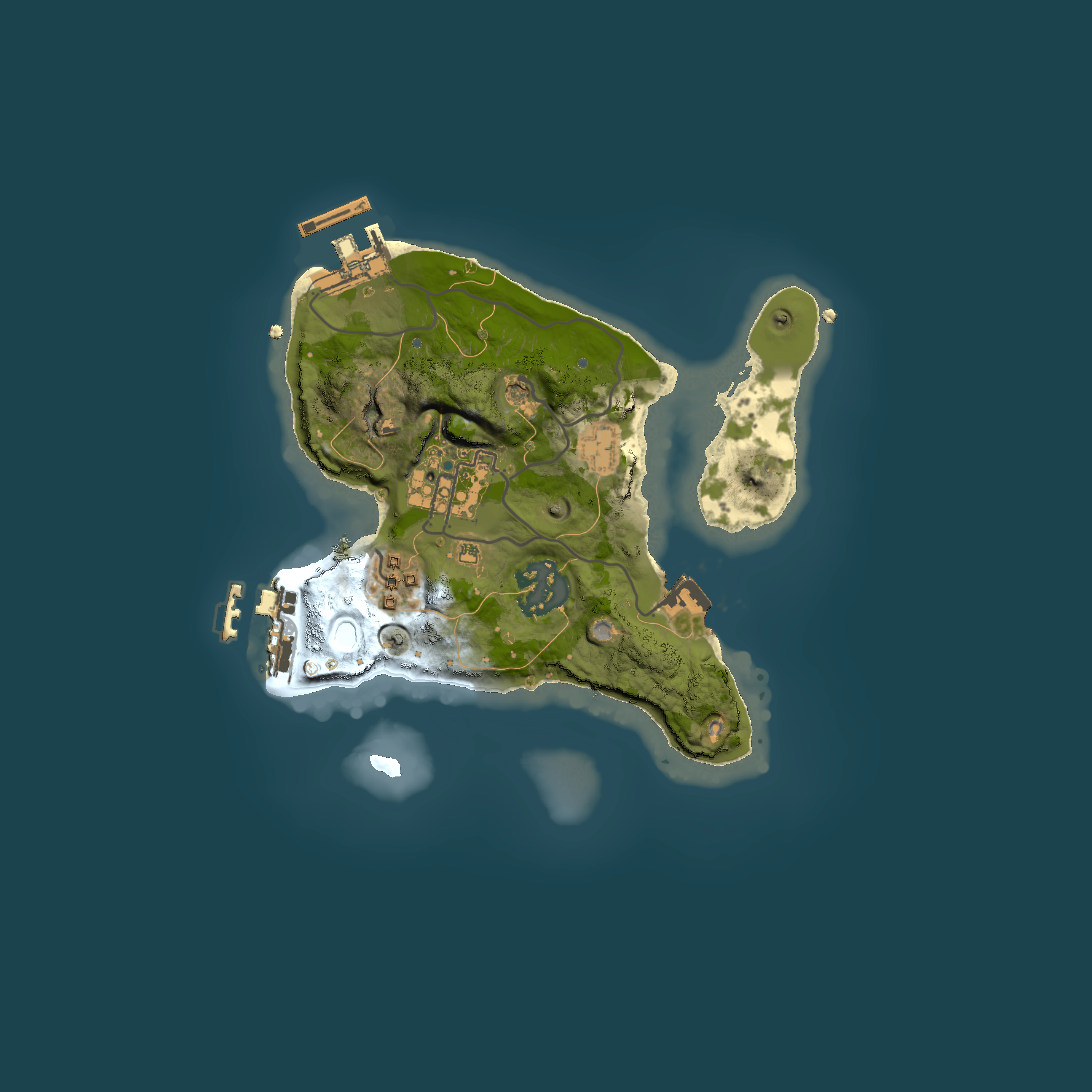 Full top-down render of Rust map seed 768269880, 2000x2000m
