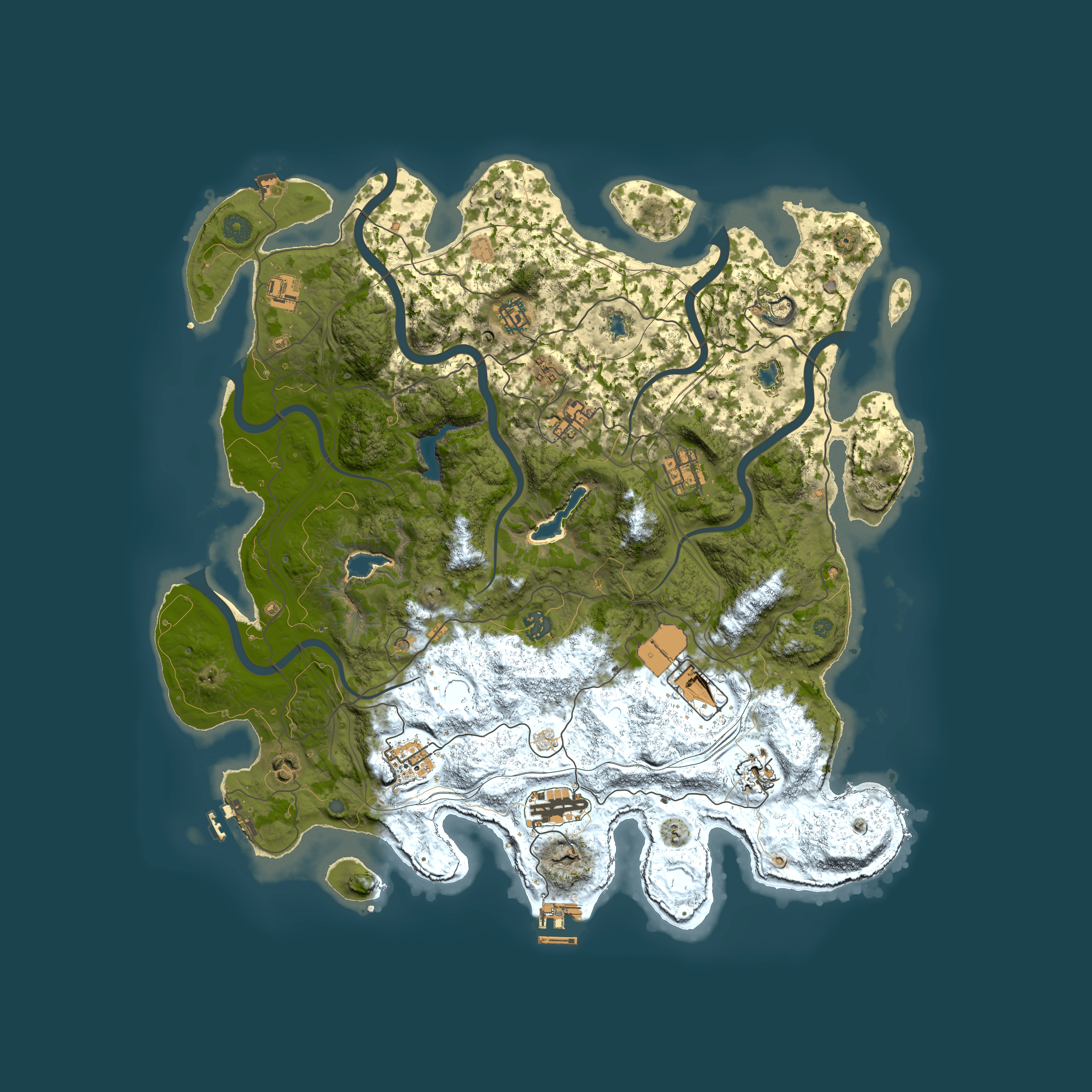 Full top-down render of Rust map seed 1234448606, 4500x4500m
