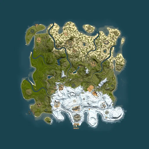 Rust map seed 1234448606, 4500x4500m top-down preview