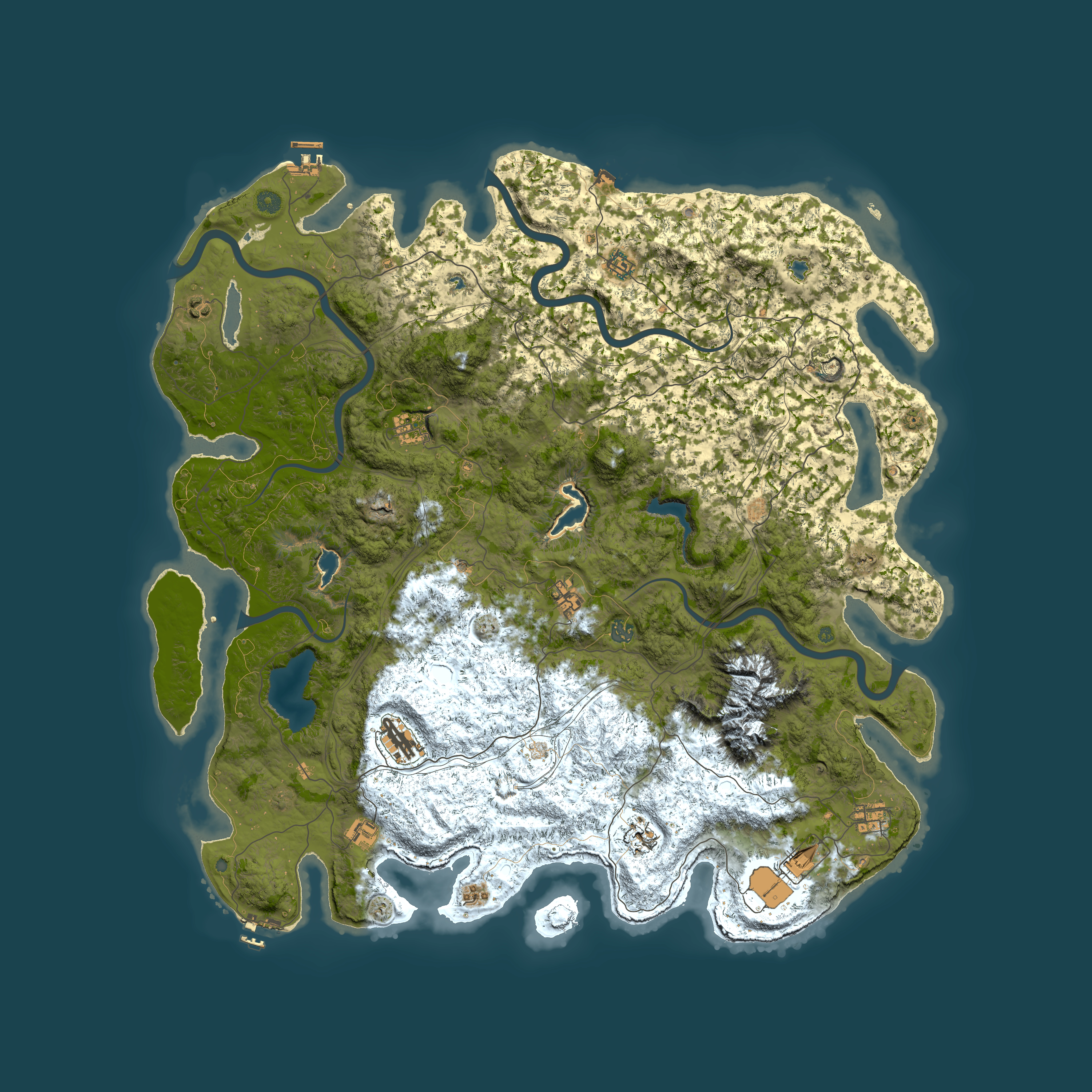 Full top-down render of Rust map seed 60935440, 5500x5500m
