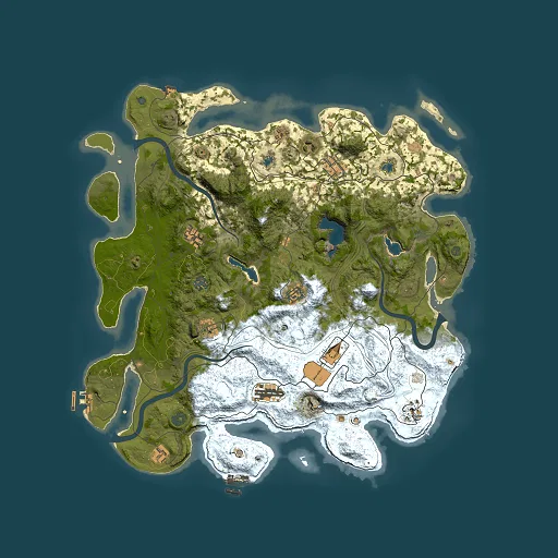 Rust map seed 35907456, 4500x4500m top-down preview