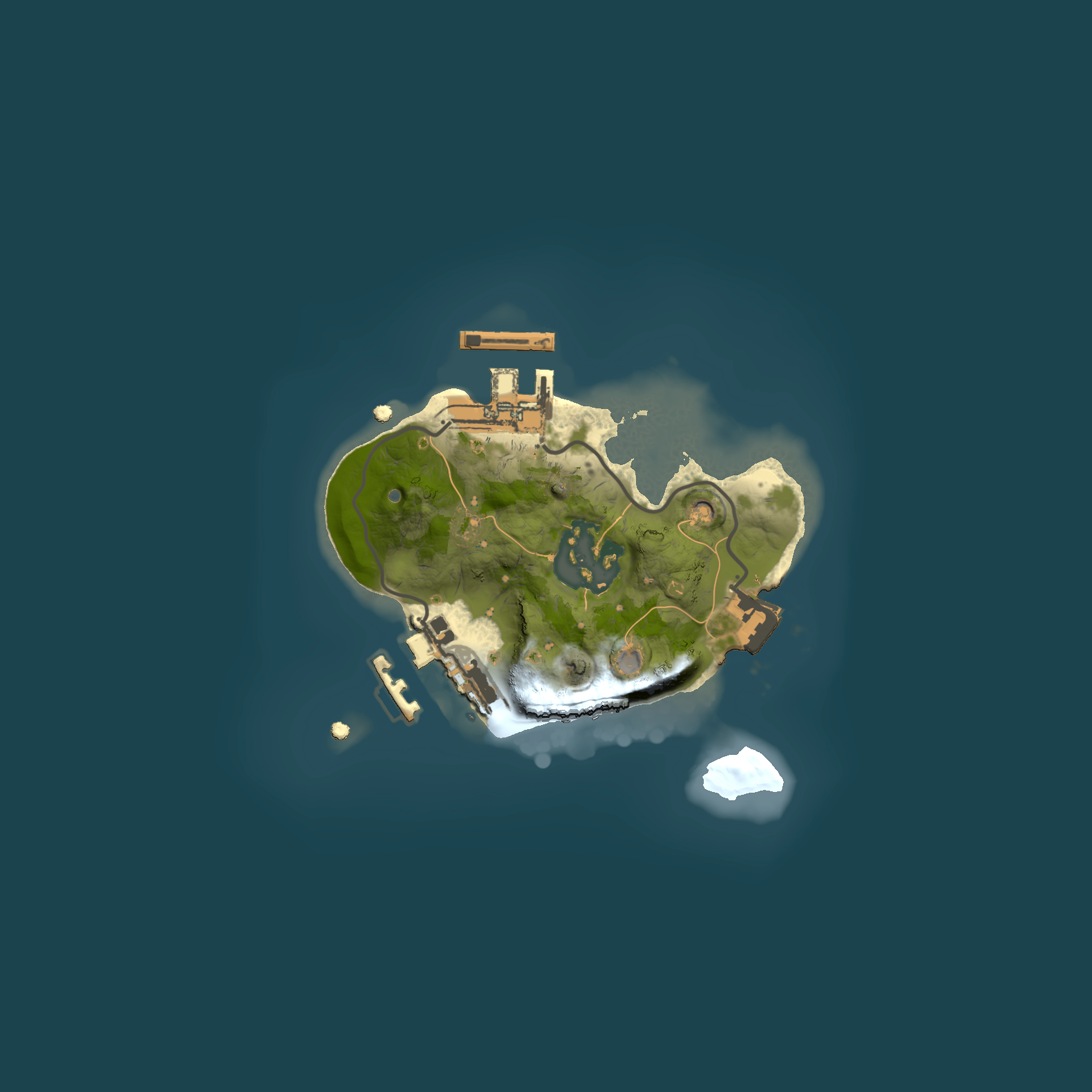 Full top-down render of Rust map seed 1640796702, 1500x1500m