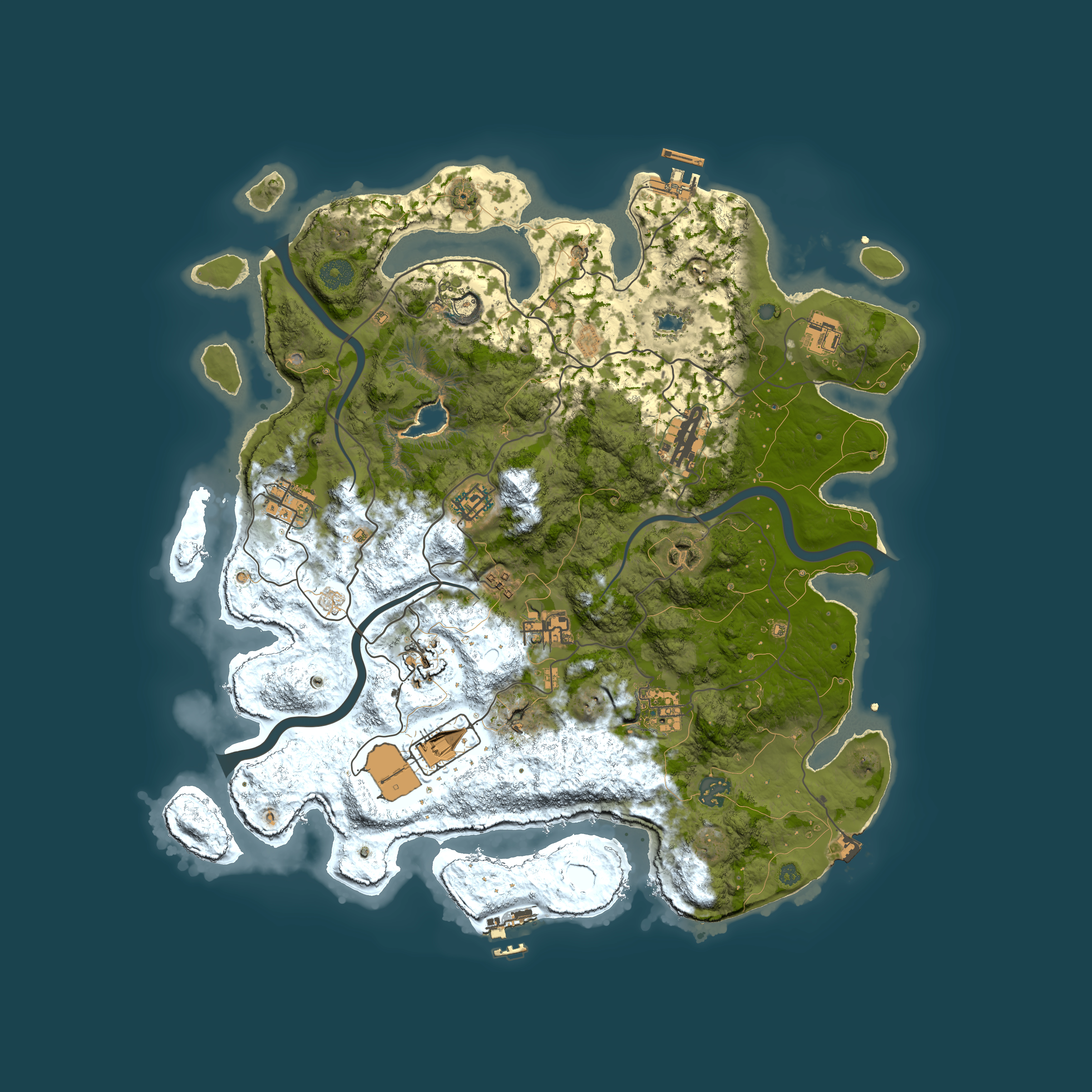 Full top-down render of Rust map seed 625247821, 4000x4000m