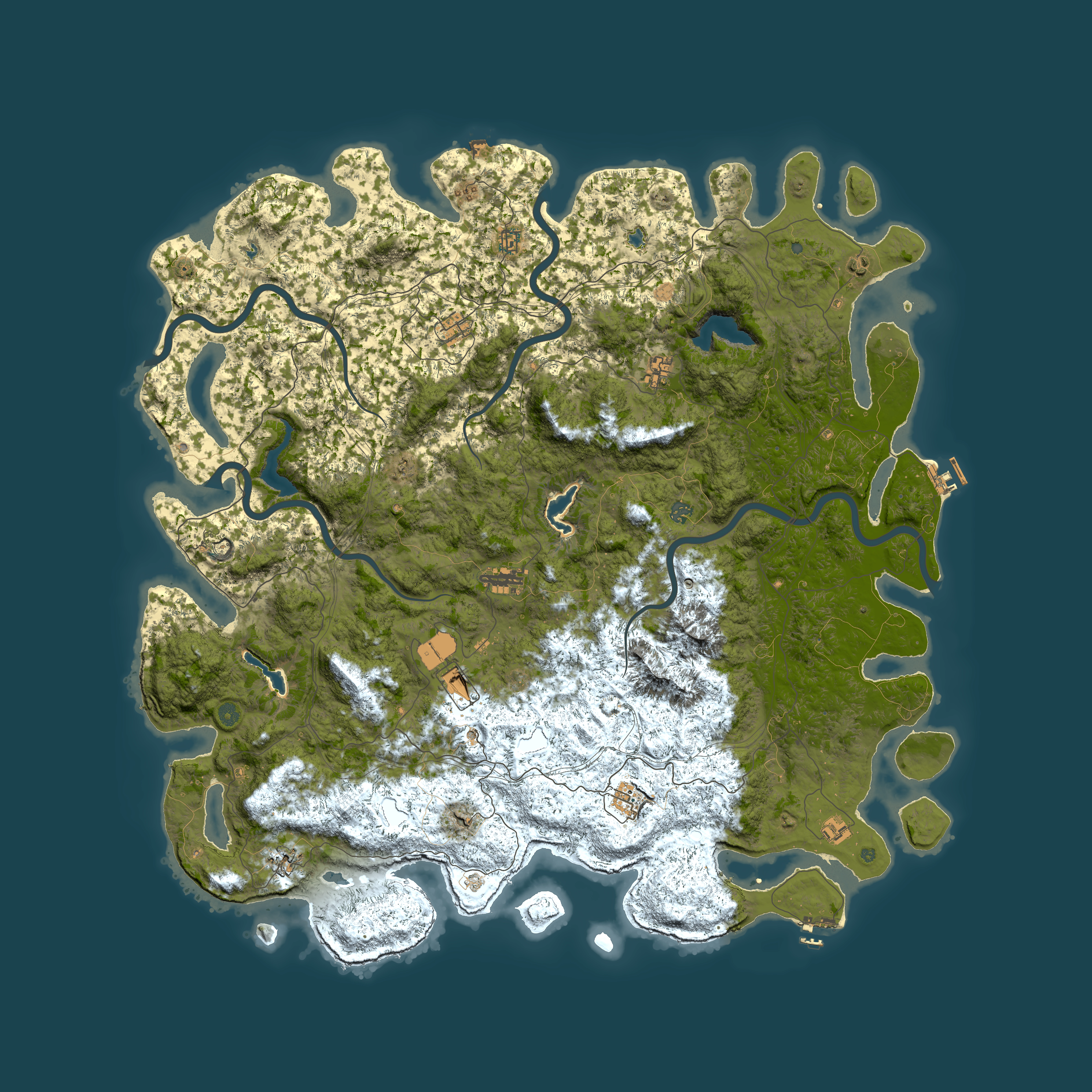 Full top-down render of Rust map seed 1142810000, 6000x6000m