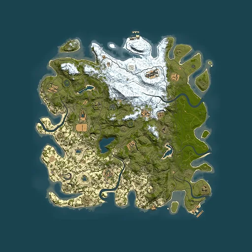 Rust map seed 114856779, 4500x4500m top-down preview