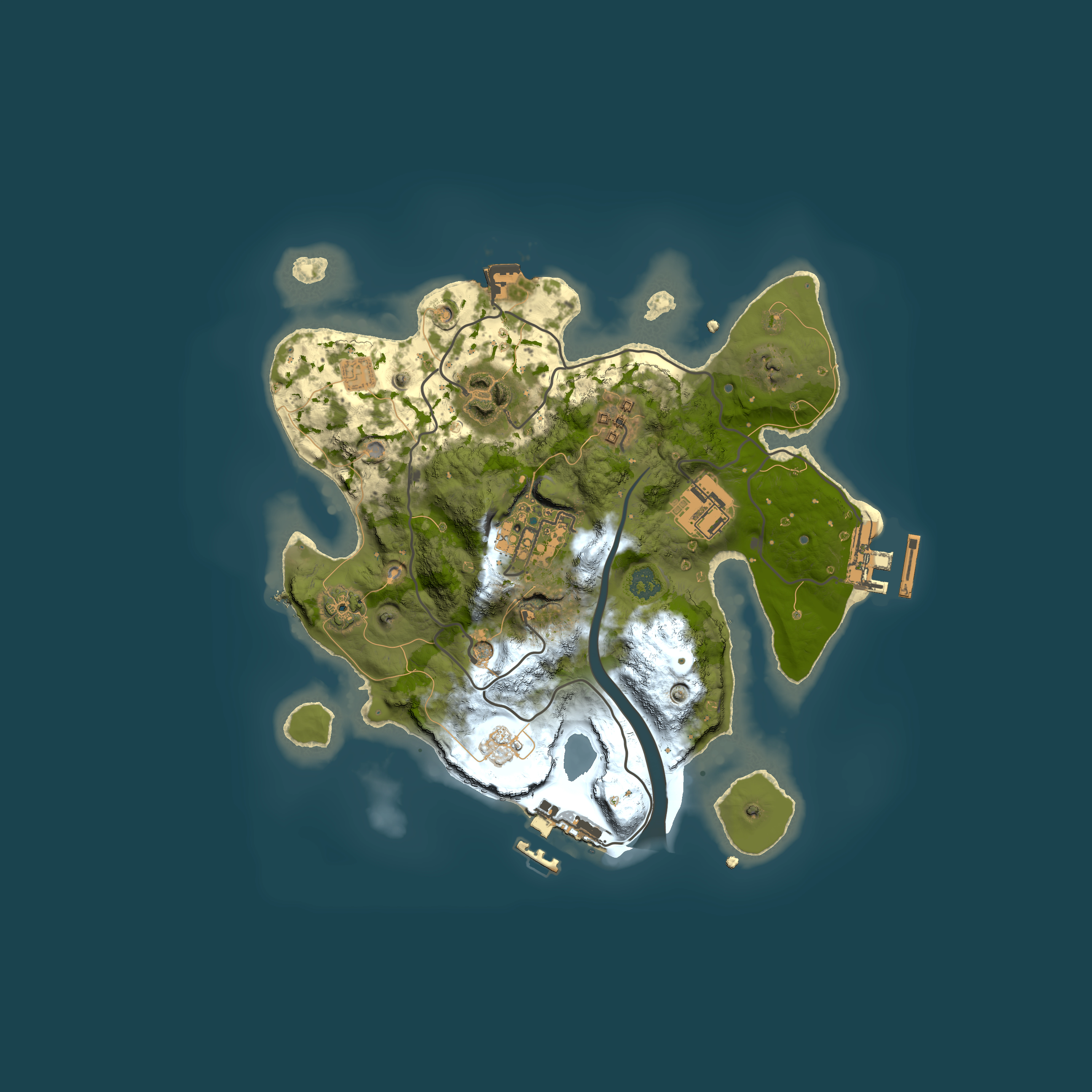 Full top-down render of Rust map seed 810682656, 2500x2500m