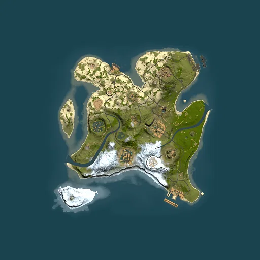 Rust map seed 436750863, 2500x2500m top-down preview