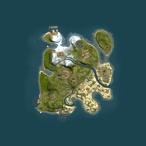 Rust map seed 130496812, 2500x2500m top-down preview
