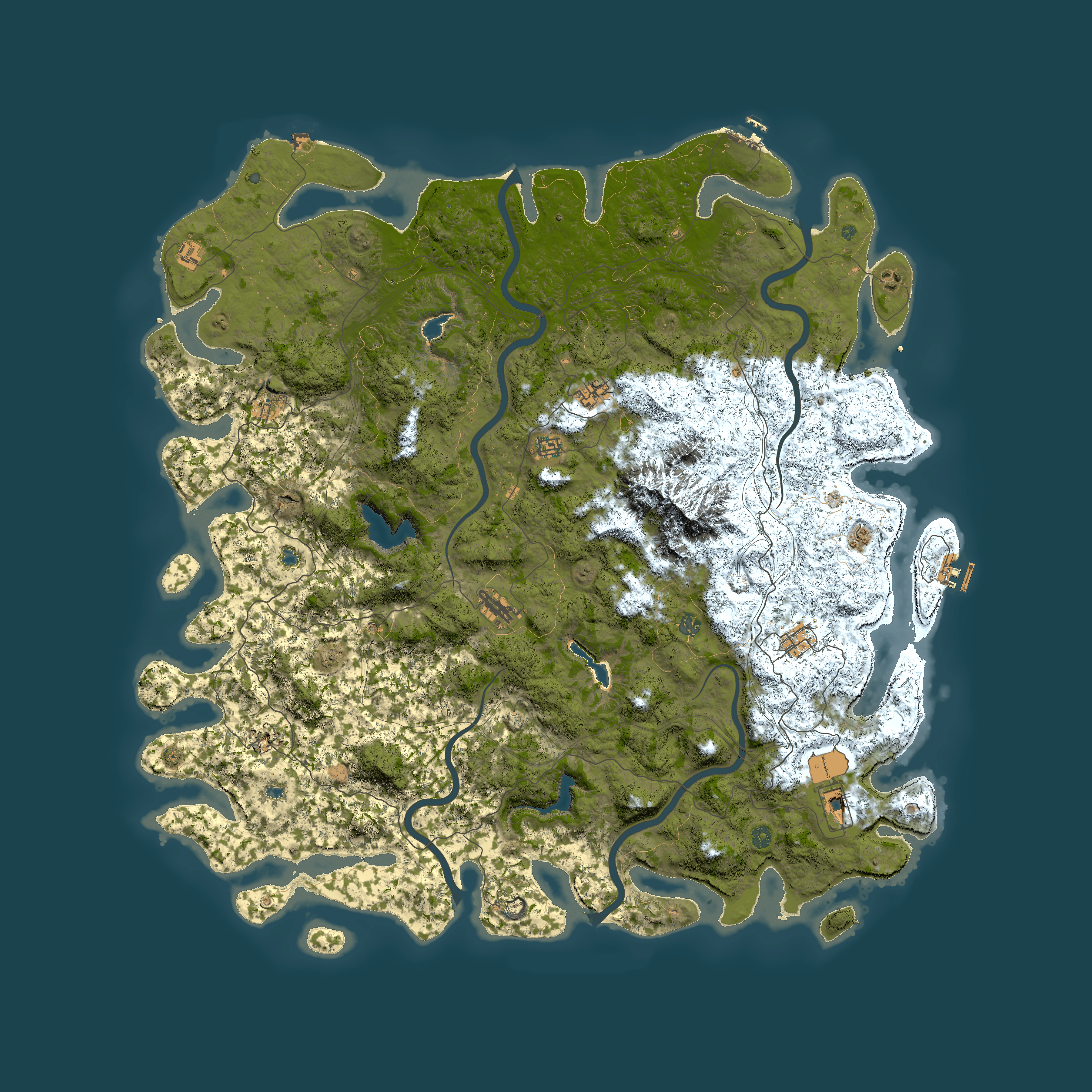 Full top-down render of Rust map seed 1084380577, 6000x6000m