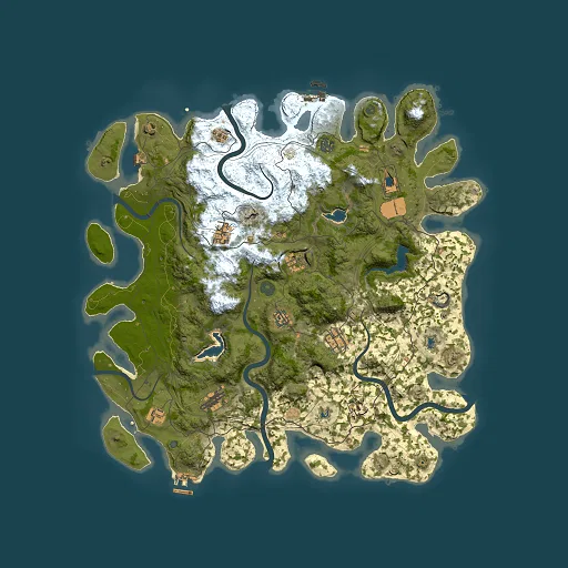 Rust map seed 729564528, 4500x4500m top-down preview