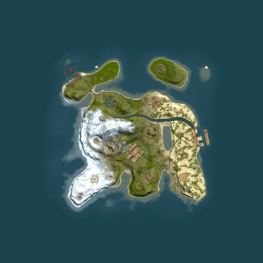 Rust map seed 916059991, 2500x2500m top-down preview