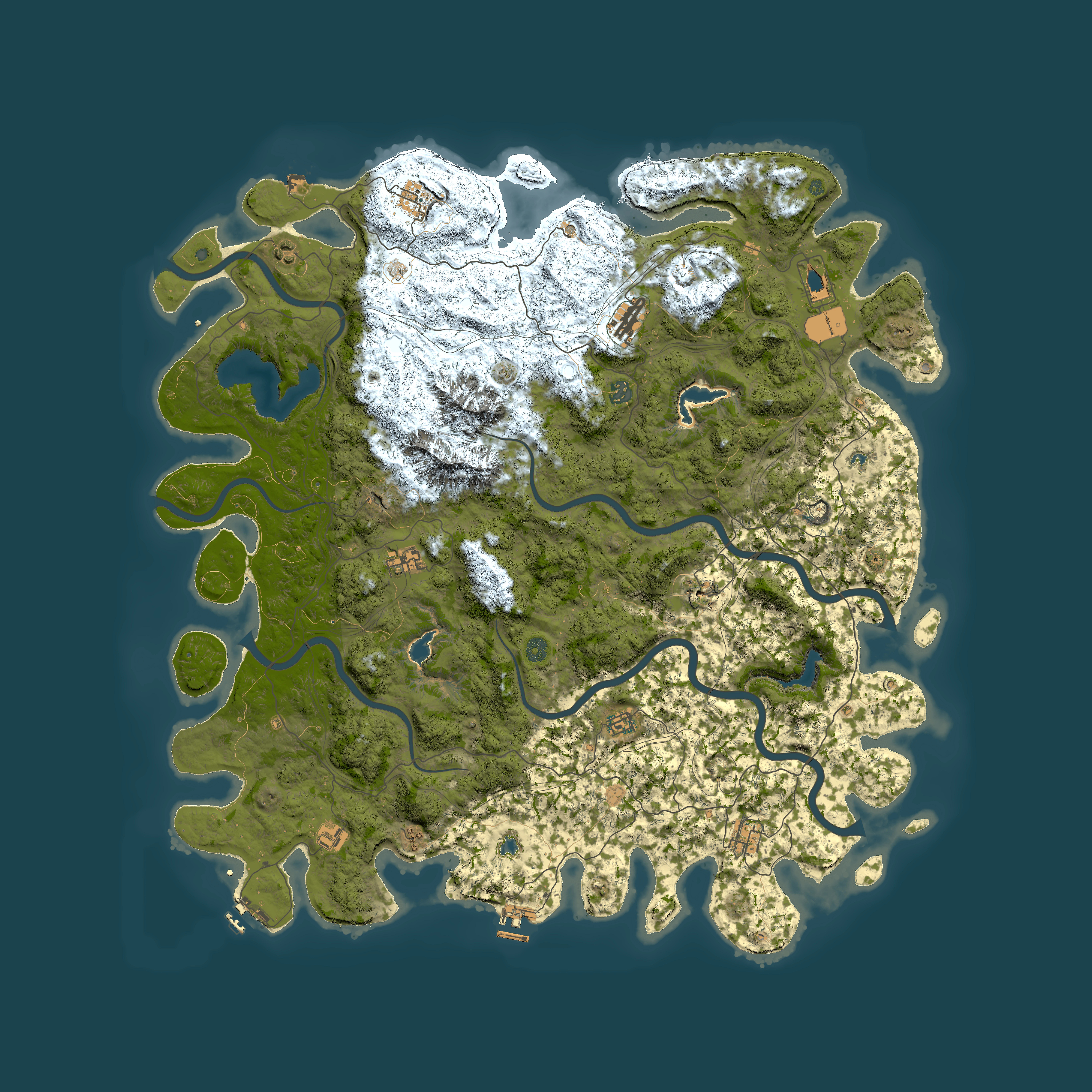 Full top-down render of Rust map seed 391826602, 5500x5500m
