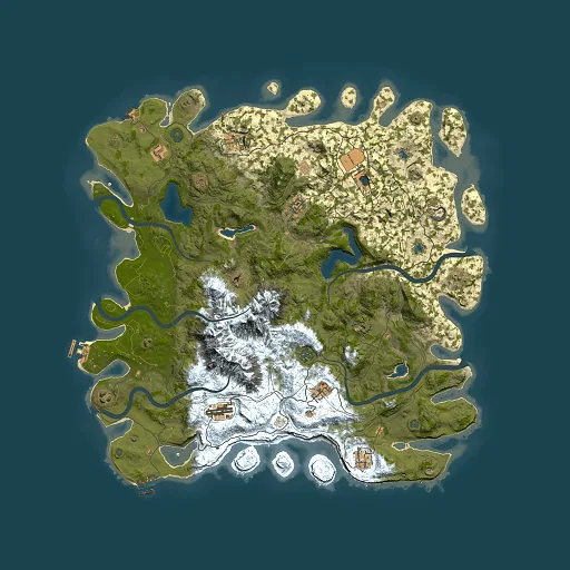 Rust map seed 1297036704, 5000x5000m top-down preview