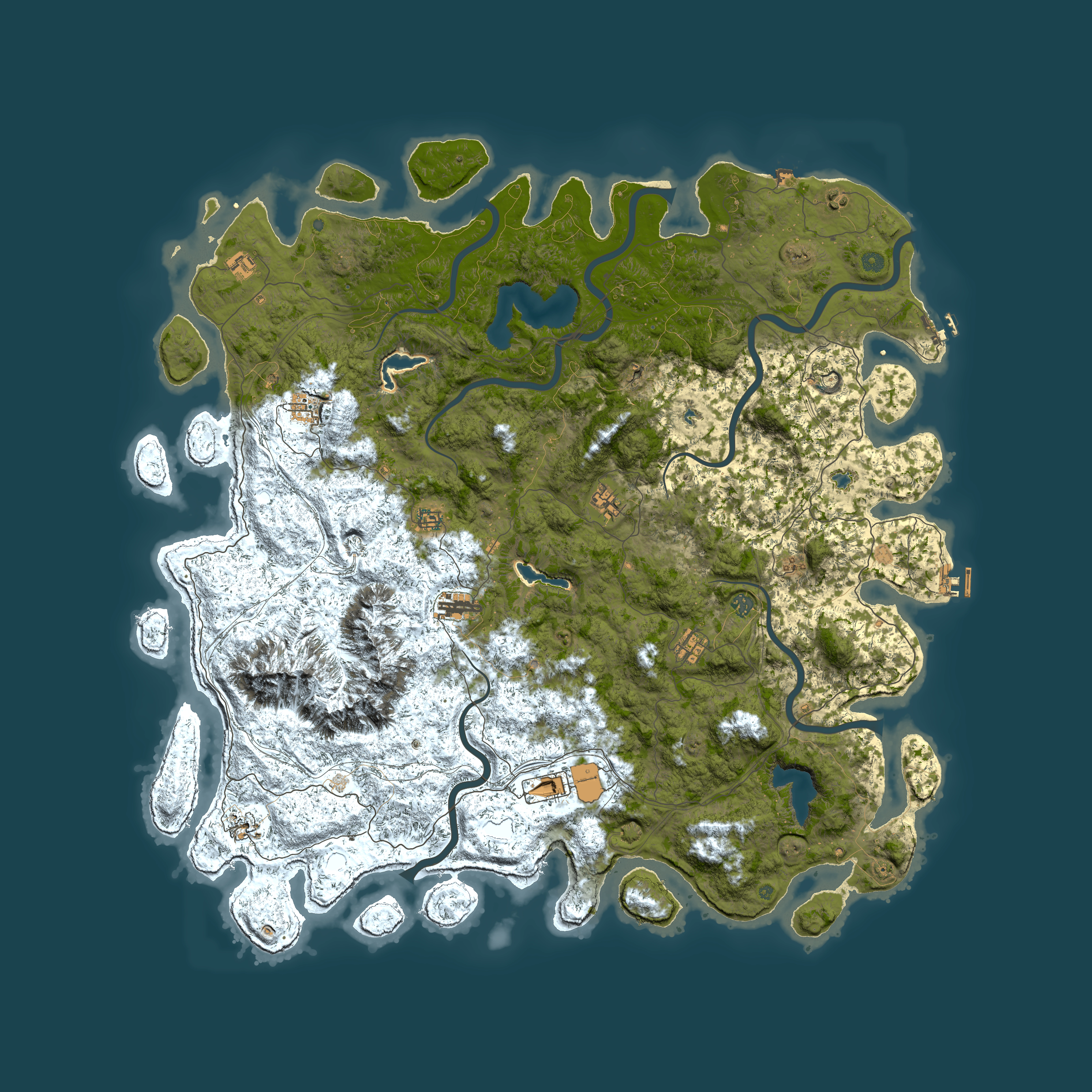 Full top-down render of Rust map seed 2072116149, 6000x6000m