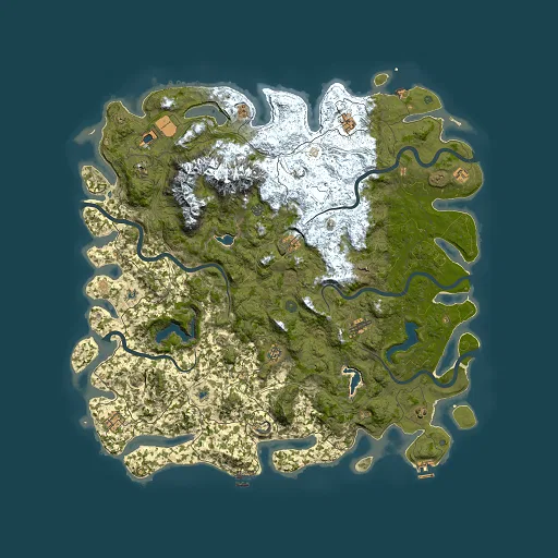 Rust map seed 882342801, 5500x5500m top-down preview