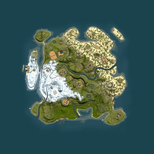 Rust map seed 39852620, 3500x3500m top-down preview