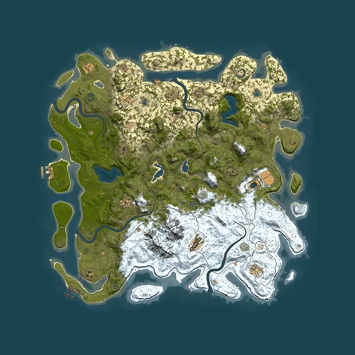 Rust map seed 1584554901, 5000x5000m top-down preview