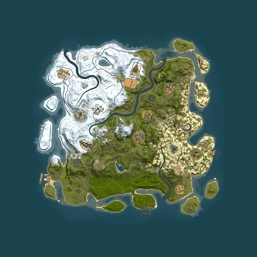 Rust map seed 505873615, 4000x4000m top-down preview