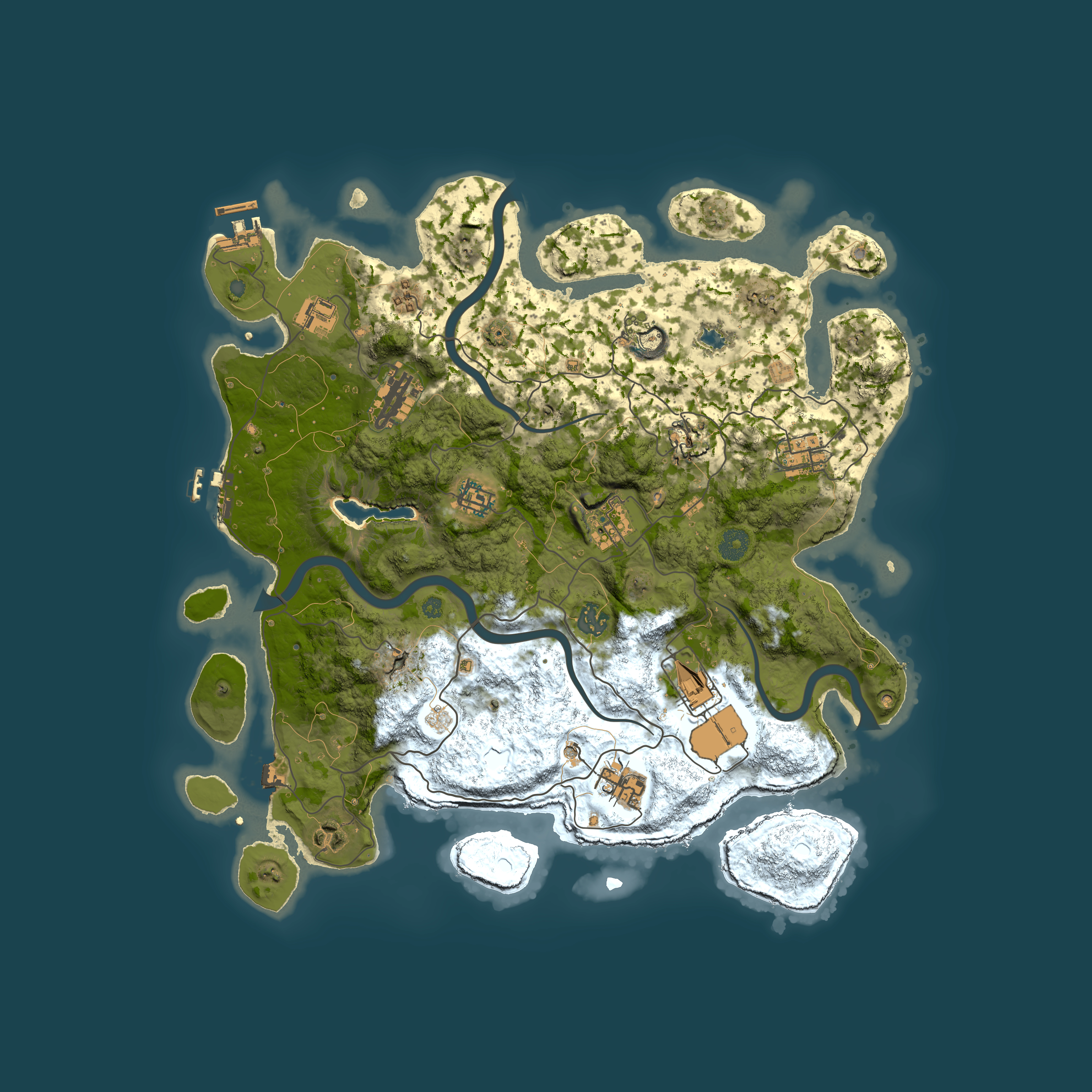 Full top-down render of Rust map seed 855166262, 4000x4000m