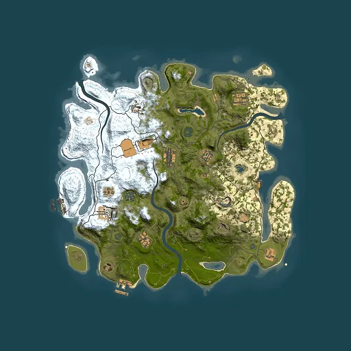 Rust map seed 1278879599, 4000x4000m top-down preview