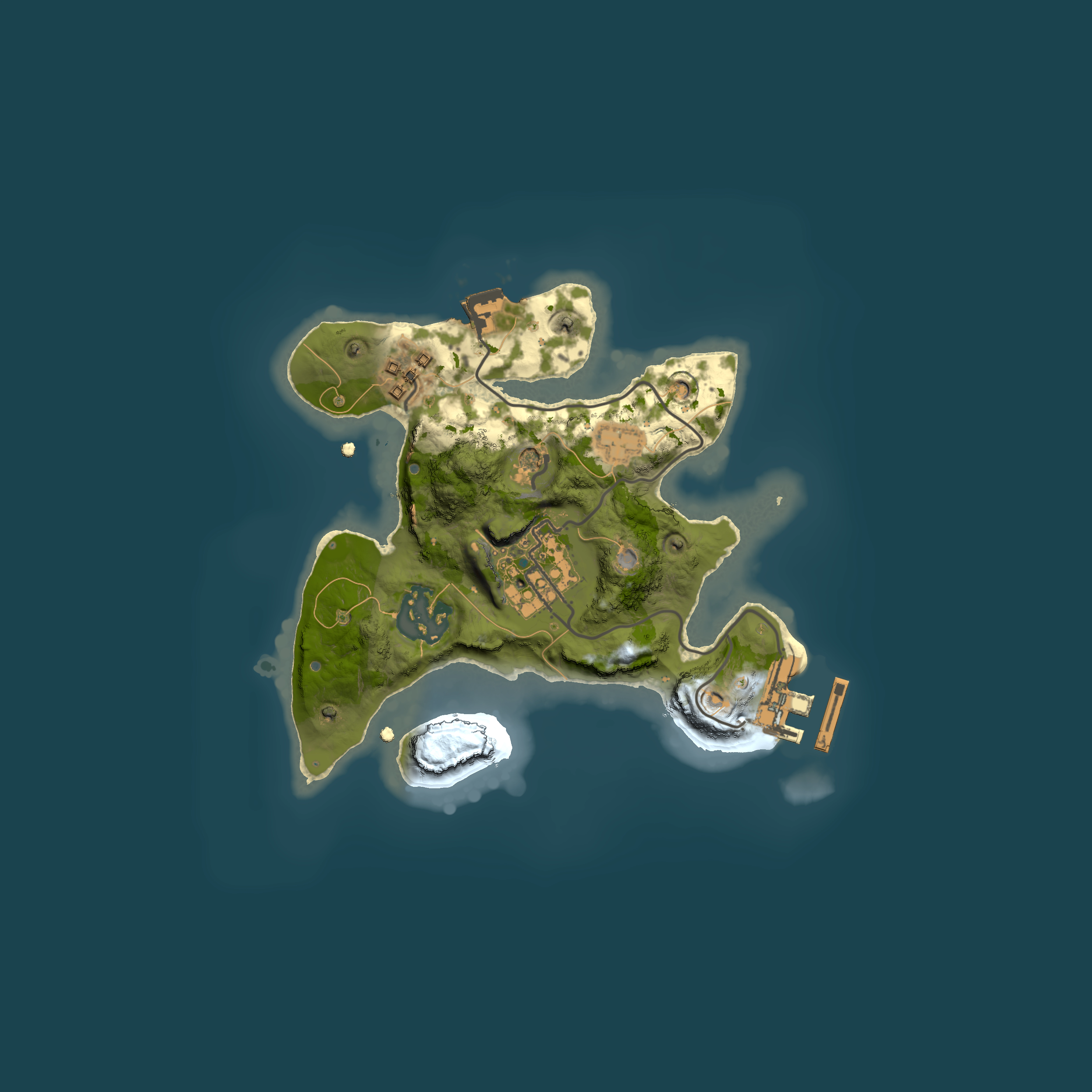 Full top-down render of Rust map seed 76756919, 2000x2000m