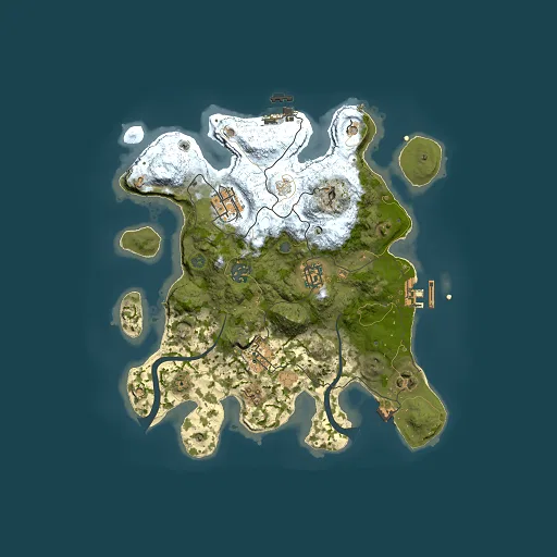 Rust map seed 2037643185, 3000x3000m top-down preview