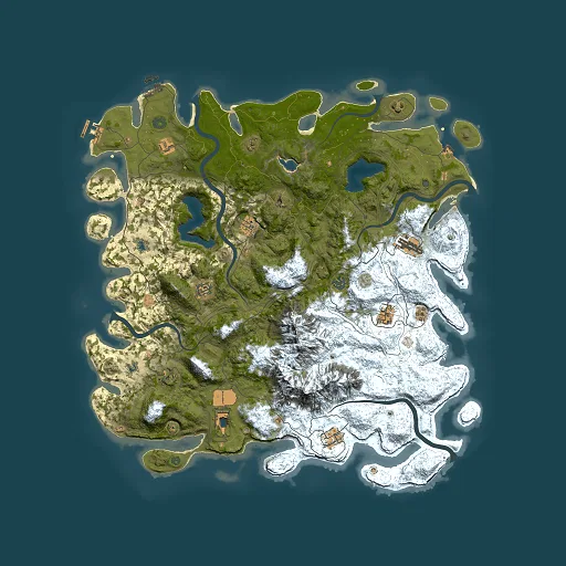 Rust map seed 2055872184, 5000x5000m top-down preview