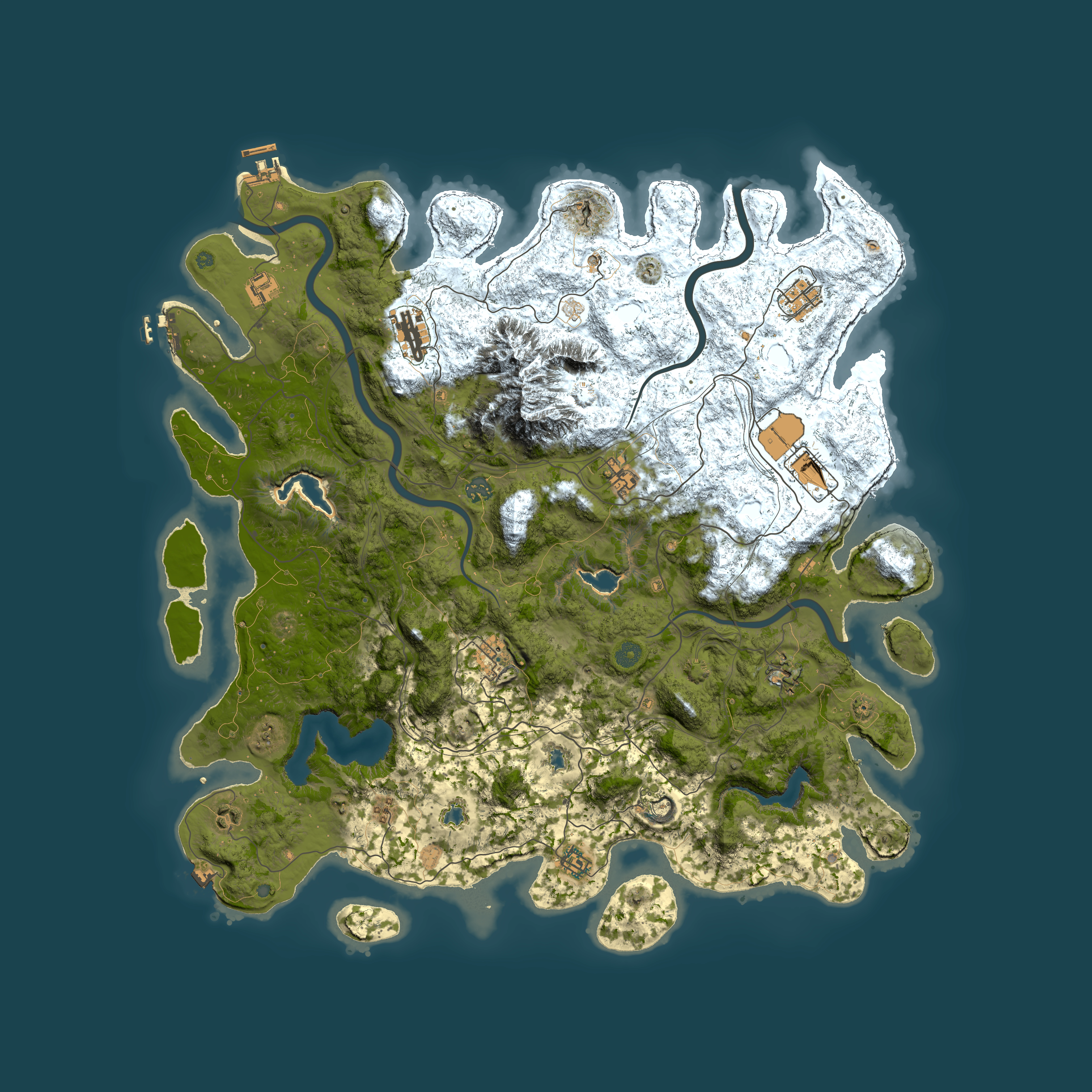 Full top-down render of Rust map seed 1123269755, 5000x5000m
