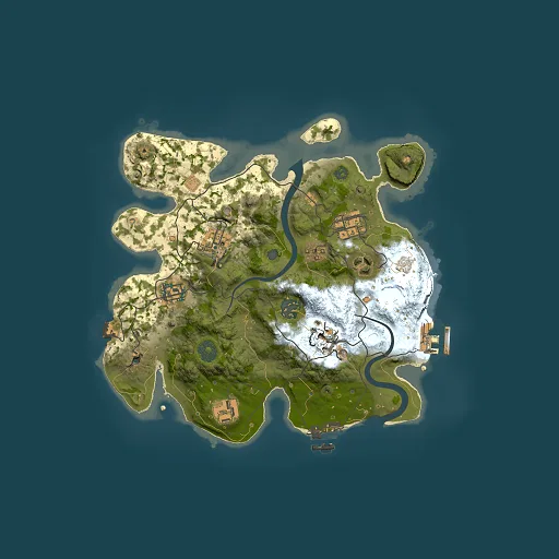 Rust map seed 287823213, 3000x3000m top-down preview