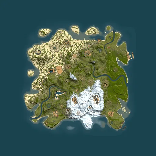 Rust map seed 462158850, 4000x4000m top-down preview